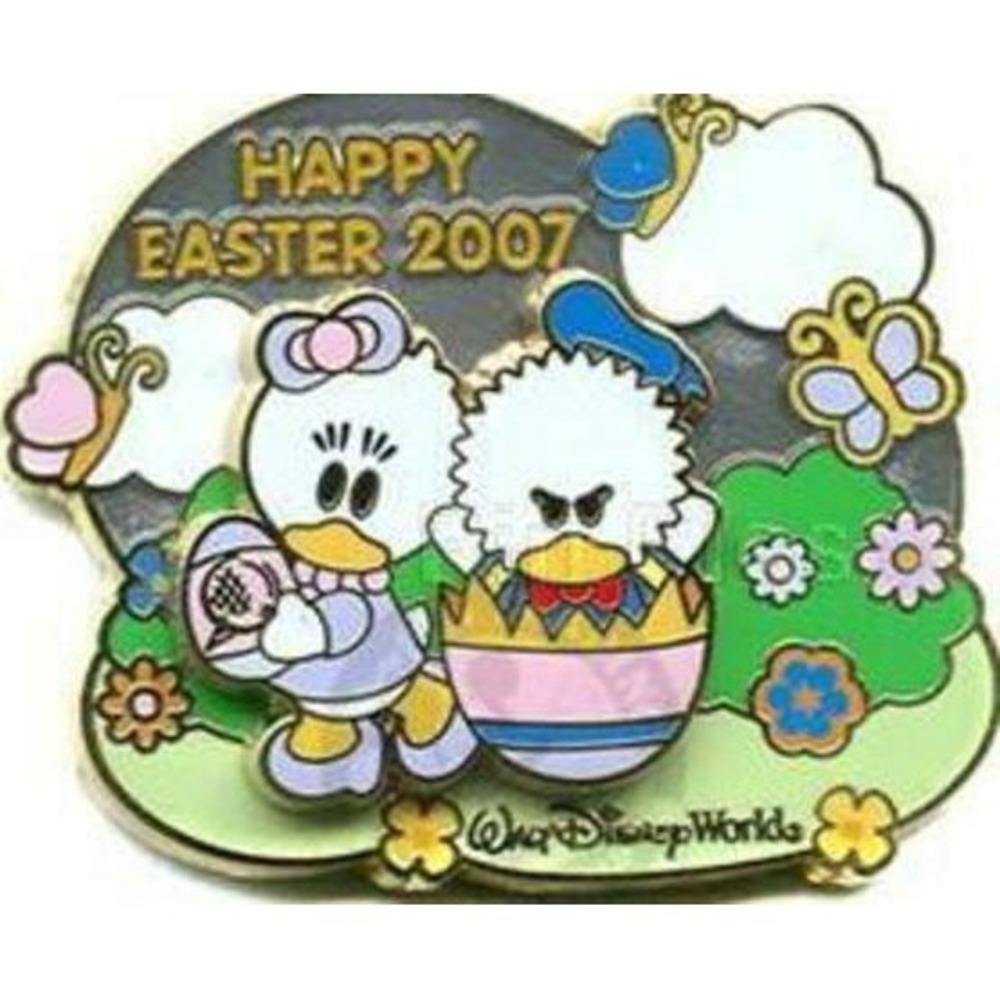 Disney Pin Donald‎ Daisy Cute characters LE 54723 WDW Easter Egg Hunt 2007